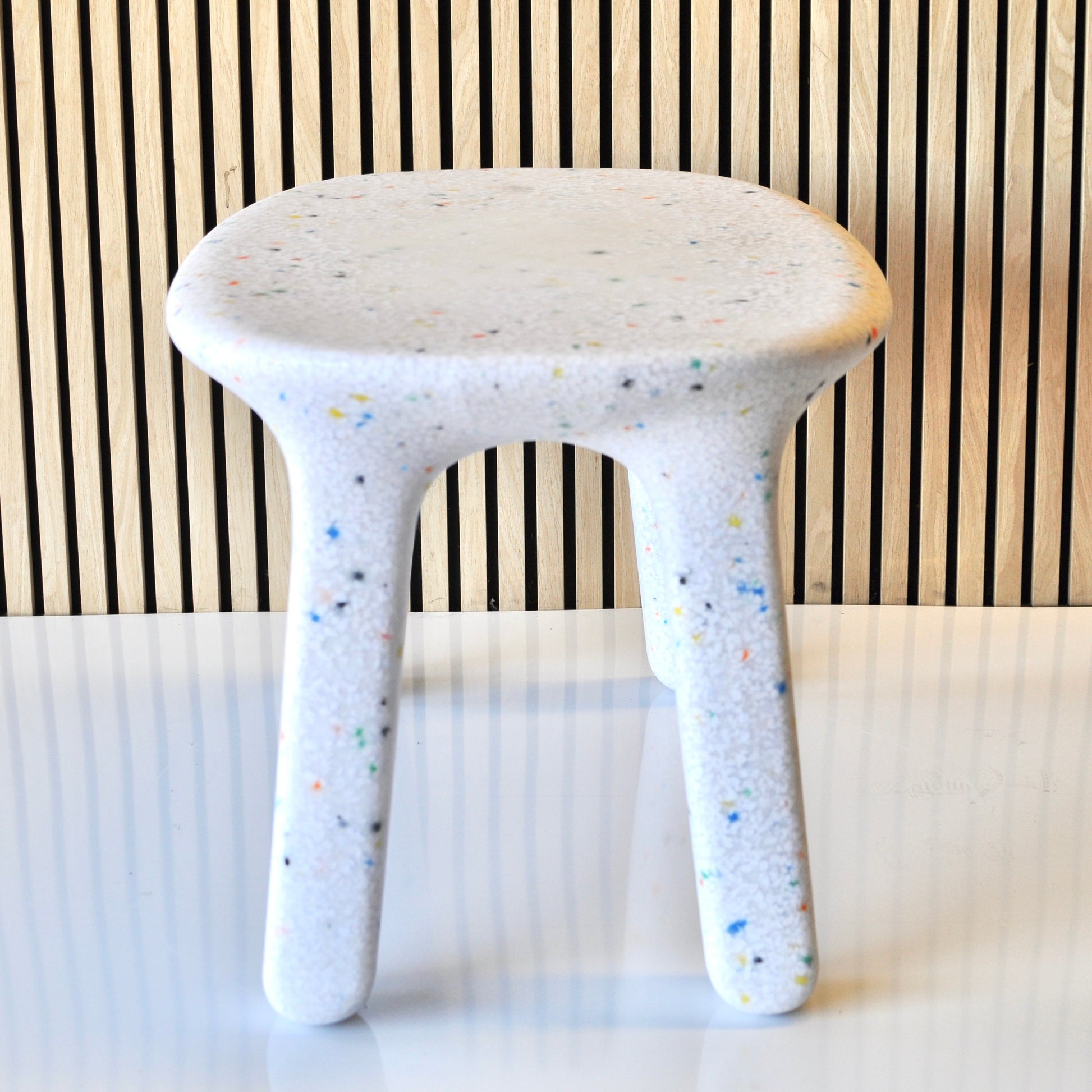 speckles kids white confetti table side view veneer background