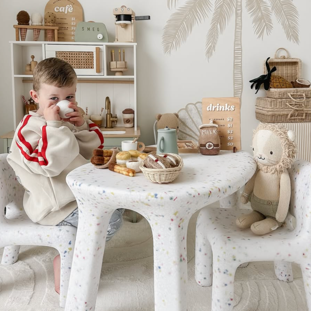 confetti white toddler table and chairs