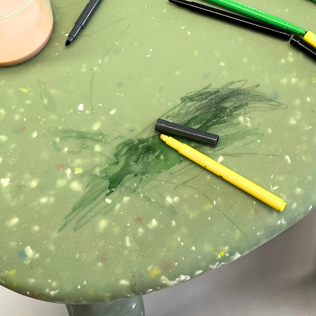 easy cleanup confetti sage kids table